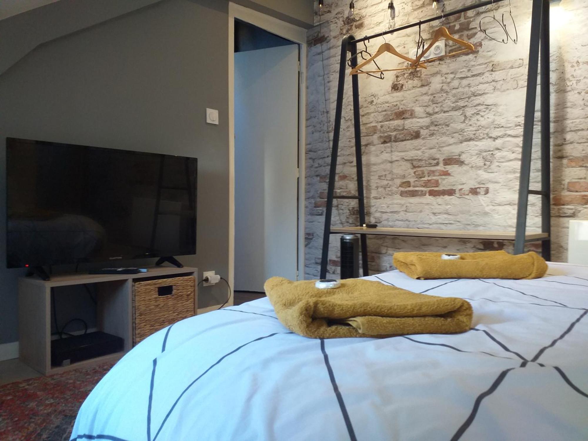 Les Volets Bleus - Deux Appartements Et Un Studio, Jardin Bourges Oda fotoğraf